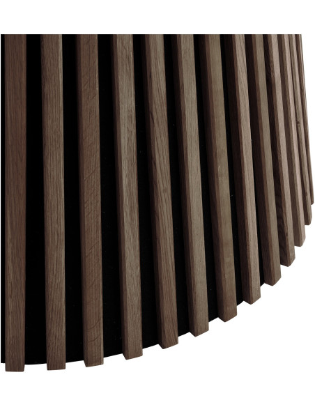 Table à manger ronde 6 personnes Ø140 cm chêne fumé Osaka 