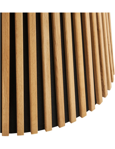 Table à manger ronde 6 personnes Ø140 cm chêne naturel Osaka 