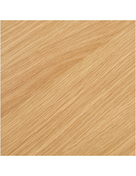 Table à manger ronde 6 personnes Ø140 cm chêne naturel Osaka 