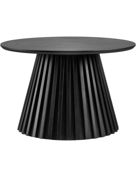 Table basse ronde Ø70 cm noir finition chêne Osaka 