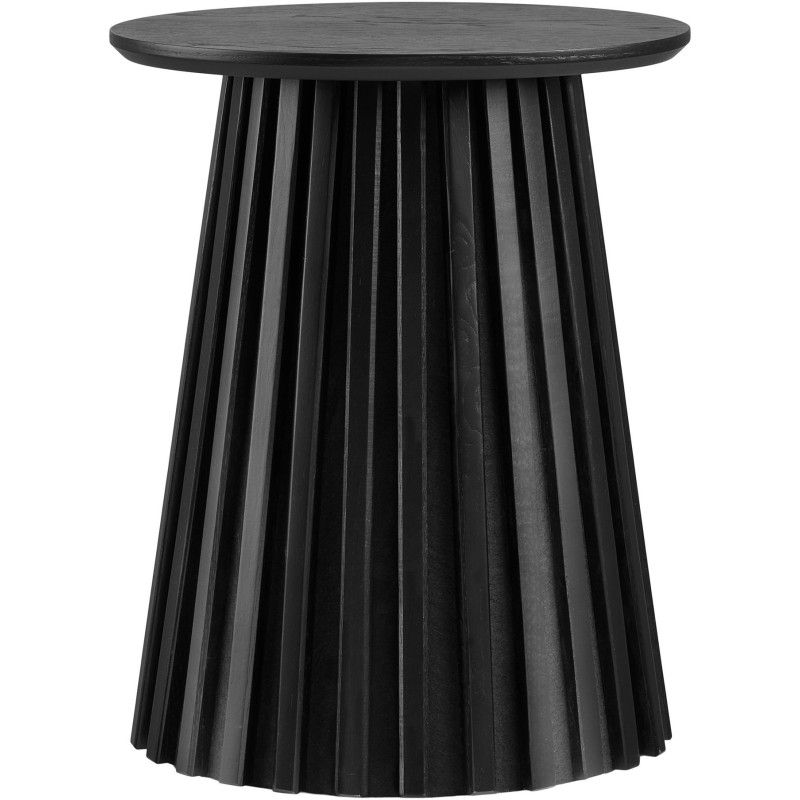 Table d’appoint Ø40 x H50 cm noir placage chêne Osaka 