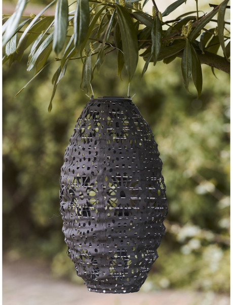 Foxdale LED Lantern - Lantern, rechargeable with integrated solar panel, grey 