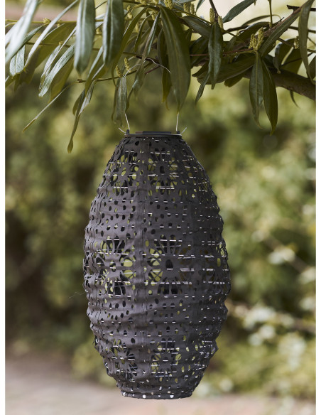 Foxdale LED Lantern - Lantern, rechargeable with integrated solar panel, grey 