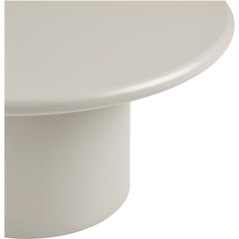 Table basse Ø80 cm MDF beige sable mat H40 cm Nagano 