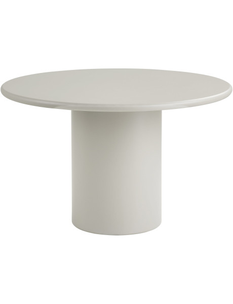 Table à manger 4 personnes Ø120 cm MDF beige sable Nagano 