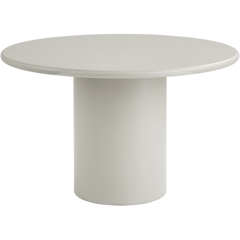 Table à manger 4 personnes Ø120 cm MDF beige sable Nagano 