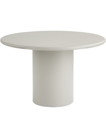 Table à manger 4 personnes Ø120 cm MDF beige sable Nagano 
