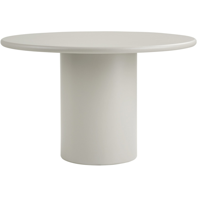 Table à manger 4 personnes Ø120 cm MDF beige sable Nagano 