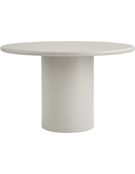 Table à manger 4 personnes Ø120 cm MDF beige sable Nagano 