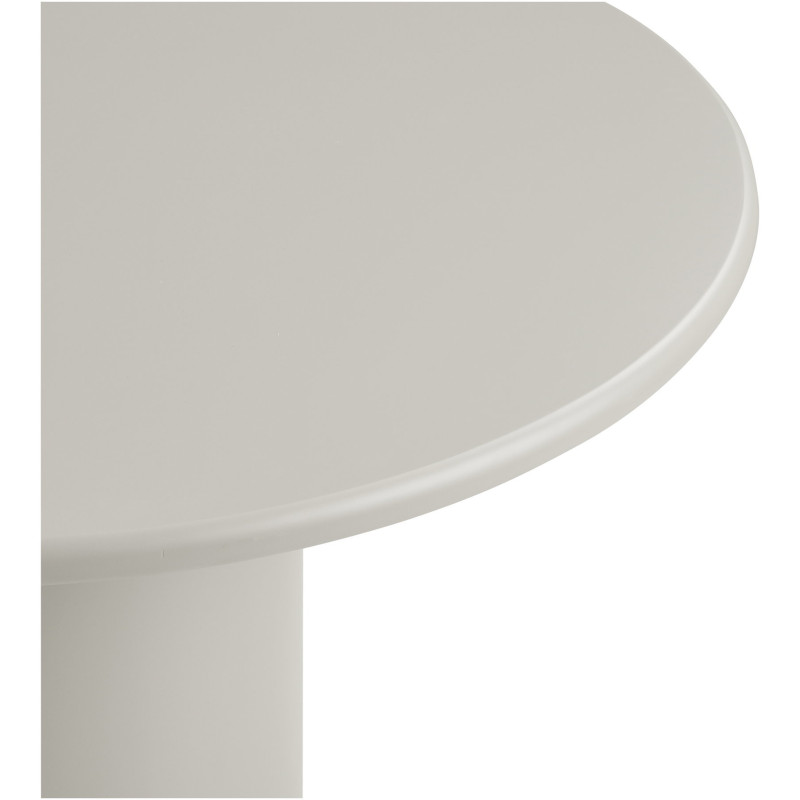 Table à manger 4 personnes Ø120 cm MDF beige sable Nagano 