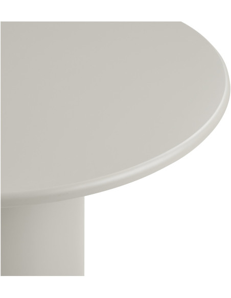 Table à manger 4 personnes Ø120 cm MDF beige sable Nagano 