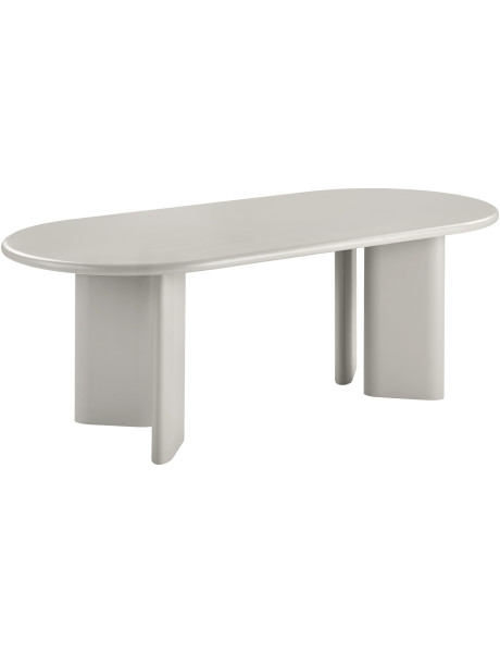 Table à manger 6 à 8 personnes L220 cm MDF beige sable Nagano 