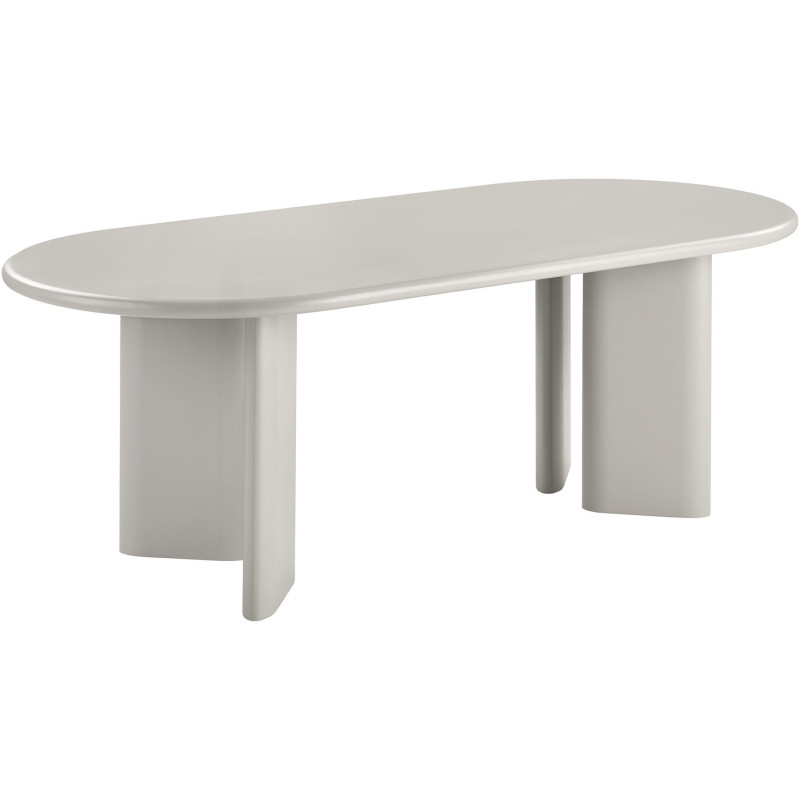 Table à manger 6 à 8 personnes L220 cm MDF beige sable Nagano 