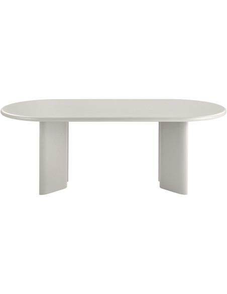 Table à manger 6 à 8 personnes L220 cm MDF beige sable Nagano 