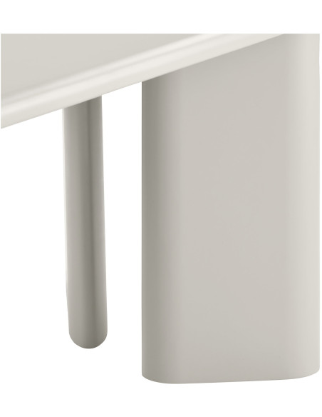 Table à manger 6 à 8 personnes L220 cm MDF beige sable Nagano 