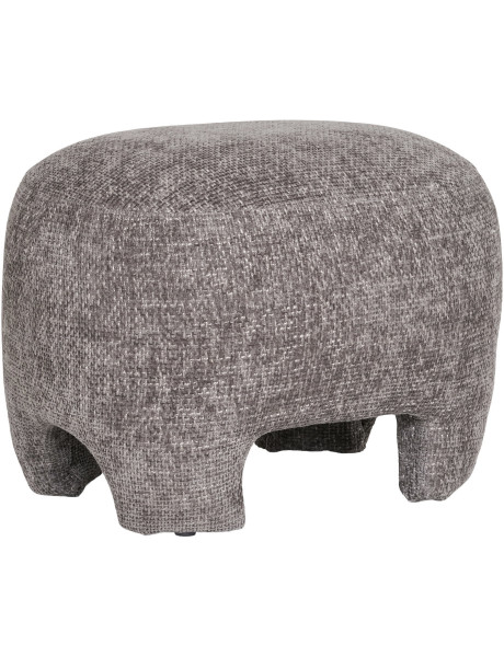 Pouf design Ovale Tissu Beige Bois de pin Nazare 