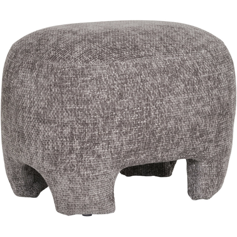 Pouf design Ovale Tissu Beige Bois de pin Nazare 