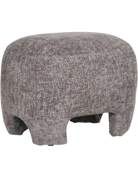 Pouf design Ovale Tissu Beige Bois de pin Nazare 