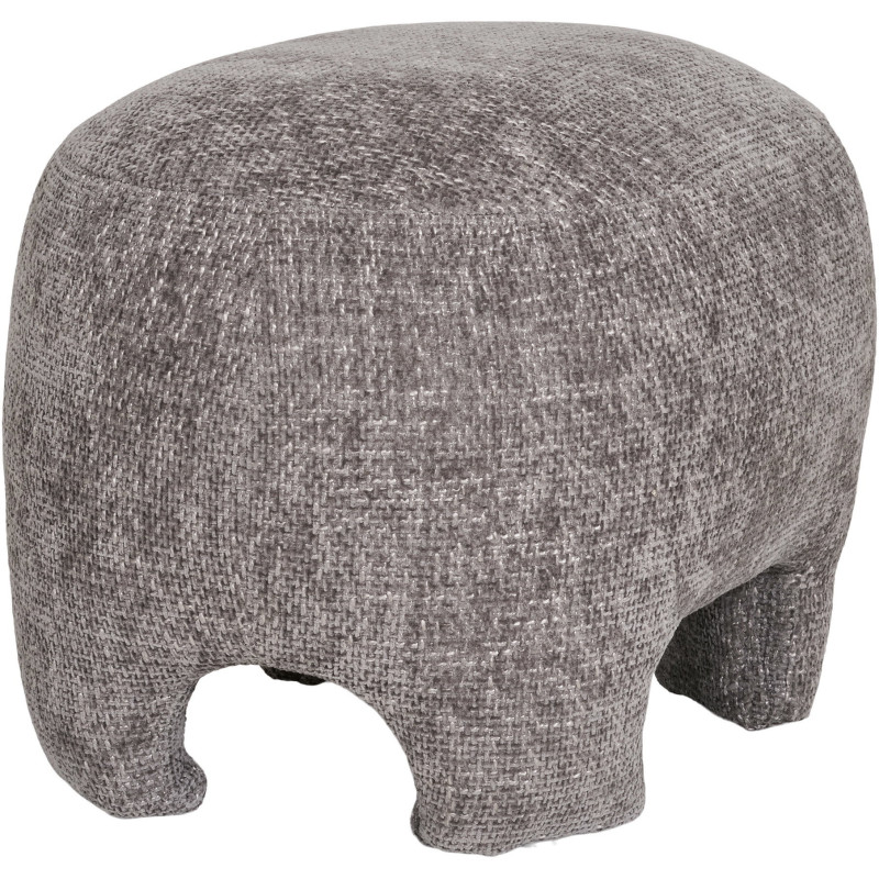 Pouf design Ovale Tissu Beige Bois de pin Nazare 