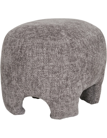 Pouf design Ovale Tissu Beige Bois de pin Nazare 