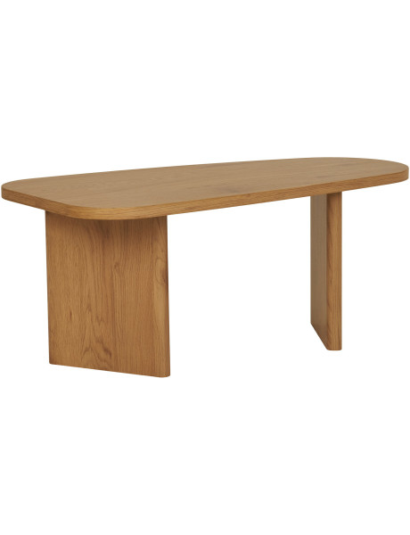 Table basse moderne Ovale Bois MDF Papier décoratif Naturel Melo House Nordic - 1