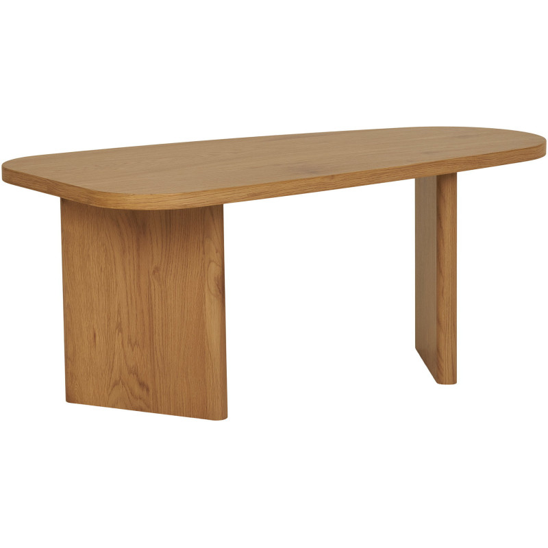 Table basse moderne Ovale Bois MDF Papier décoratif Naturel Melo House Nordic - 1