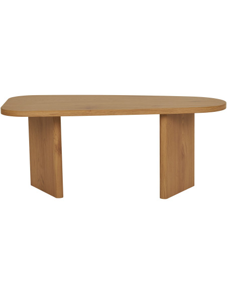 Table basse moderne Ovale Bois MDF Papier décoratif Naturel Melo House Nordic - 2