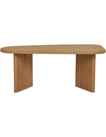 Table basse moderne Ovale Bois MDF Papier décoratif Naturel Melo House Nordic - 3