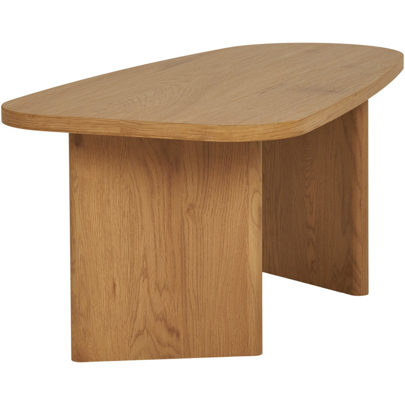 Table basse moderne Ovale Bois MDF Papier décoratif Naturel Melo House Nordic - 4