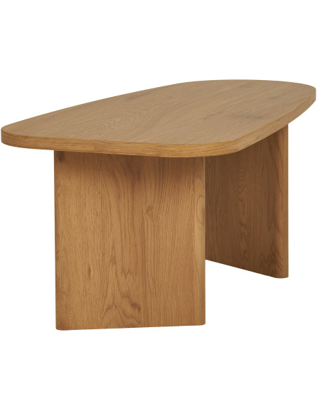 Table basse moderne Ovale Bois MDF Papier décoratif Naturel Melo House Nordic - 4