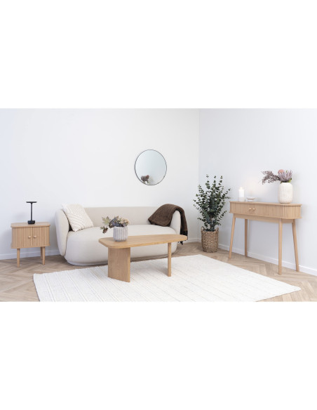 Table basse moderne Ovale Bois MDF Papier décoratif Naturel Melo House Nordic - 9
