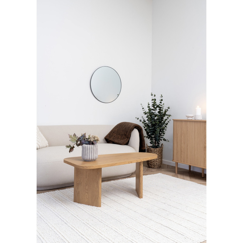 Table basse moderne Ovale Bois MDF Papier décoratif Naturel Melo House Nordic - 10