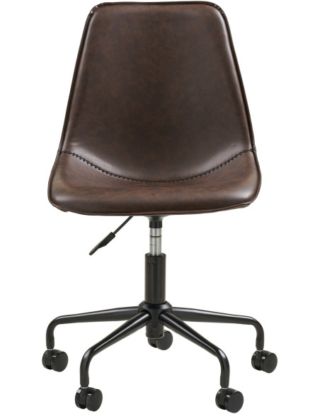 Chaise de bureau moderne réglable Polyuréthane Noir Métal Noir Monaco 