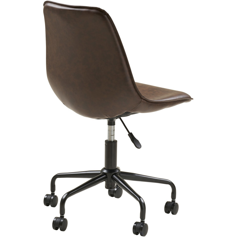 Chaise de bureau moderne réglable Polyuréthane Noir Métal Noir Monaco 