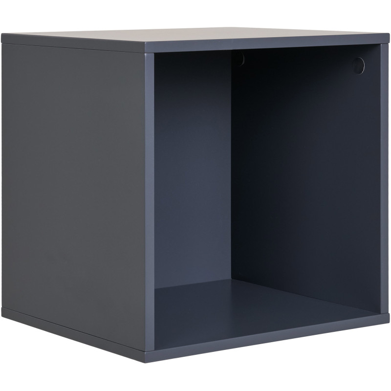 Étagère murale moderne 1 niche Bois MDF Gris foncé Horne 