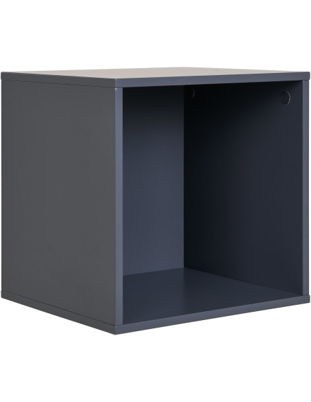 Étagère murale moderne 1 niche Bois MDF Gris foncé Horne 