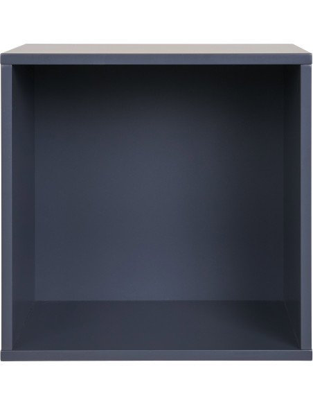 Étagère murale moderne 1 niche Bois MDF Gris foncé Horne 