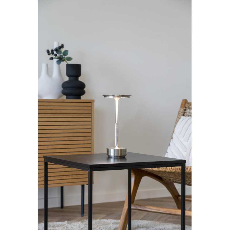 Lyneham Table Lamp - Table lamp, rechargeable, metal, silver 