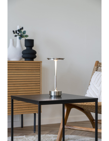 Lyneham Table Lamp - Table lamp, rechargeable, metal, silver 