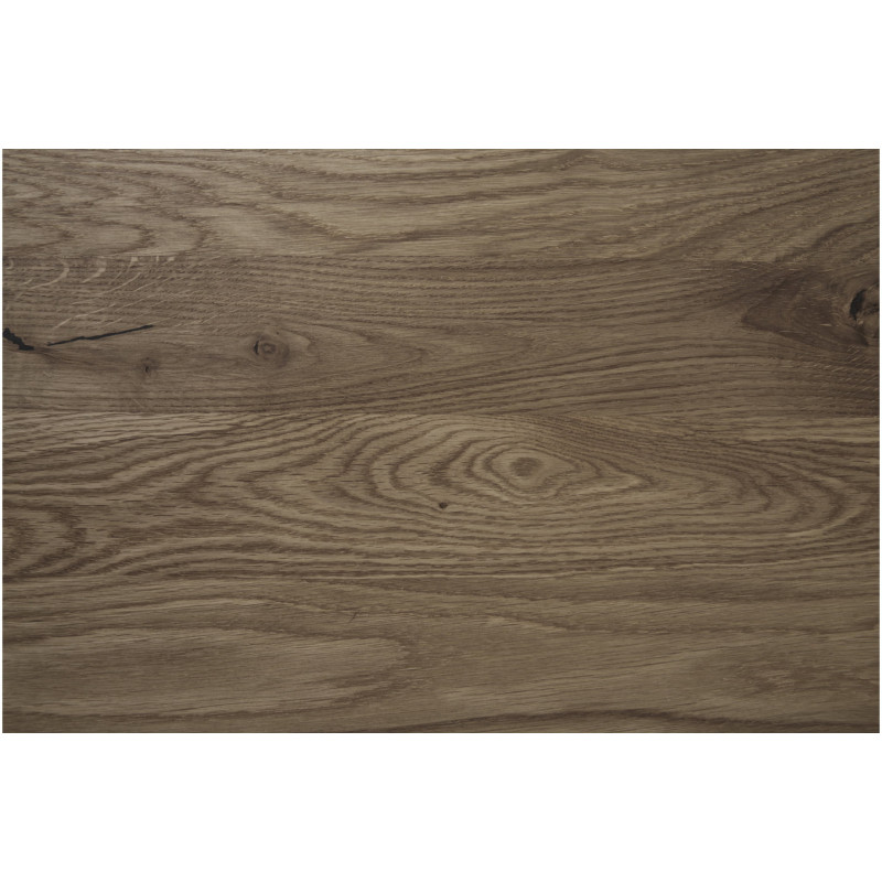 Table moderne Bistrot Carrée 2 personnes Bois de chêne Fumé Métal Noir Lignano 