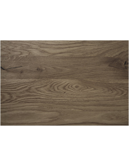 Table moderne Bistrot Carrée 2 personnes Bois de chêne Fumé Métal Noir Lignano 