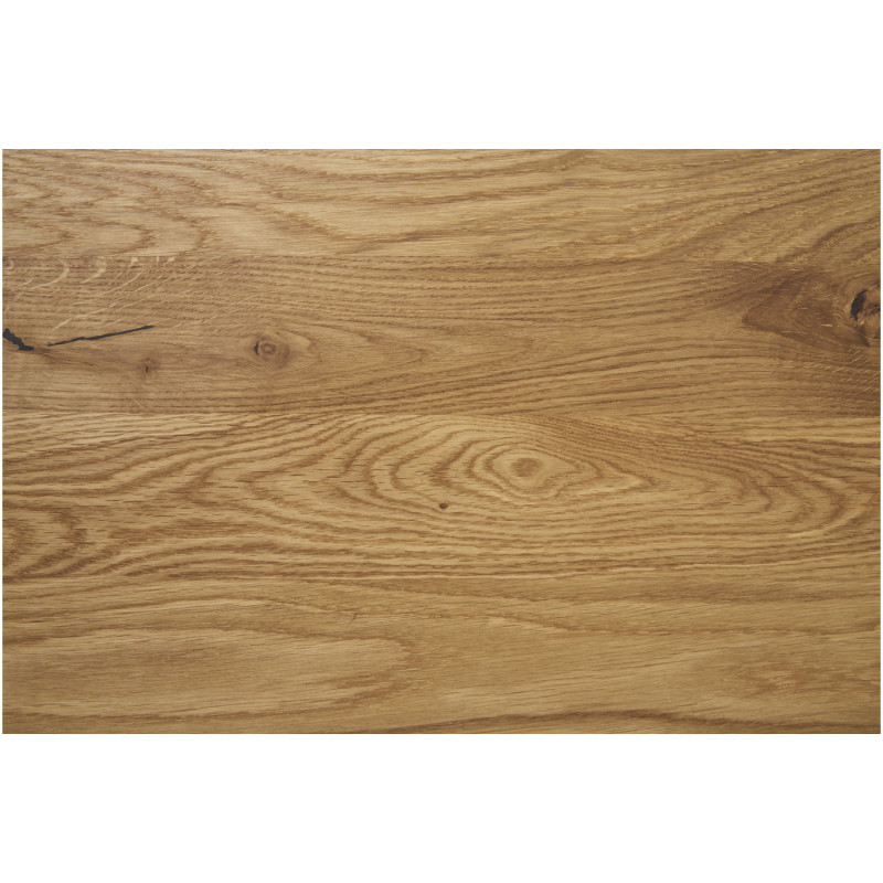 Table moderne Bistrot Carrée 2 personnes Bois de chêne Naturel Métal Noir Lignano 