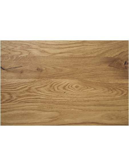 Table moderne Bistrot Carrée 2 personnes Bois de chêne Naturel Métal Noir Lignano 