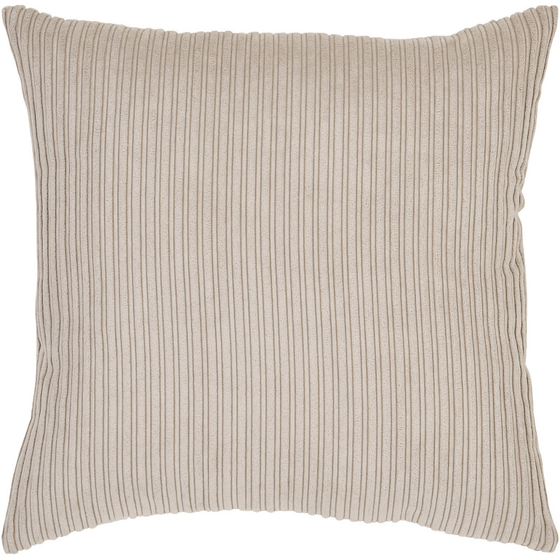 Coussin moderne Carré 45x45 Velours côtelé Sable Kobe 