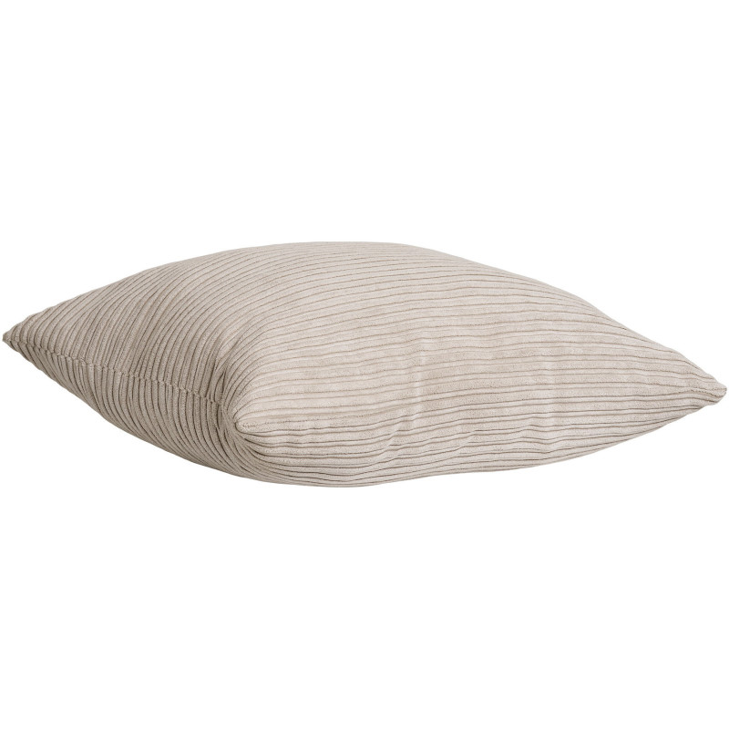 Coussin moderne Carré 45x45 Velours côtelé Sable Kobe 
