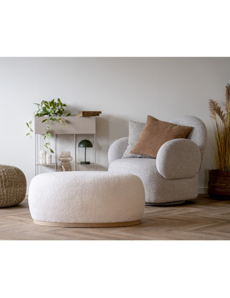 Coussin moderne Carré 45x45 Velours côtelé Sable Kobe 