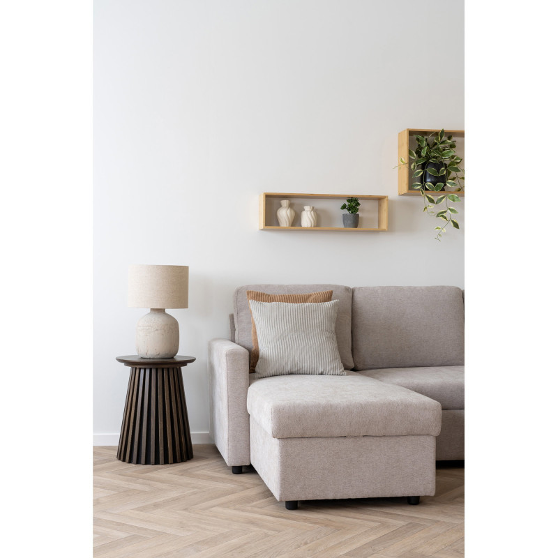 Coussin moderne Carré 45x45 Velours côtelé Sable Kobe 