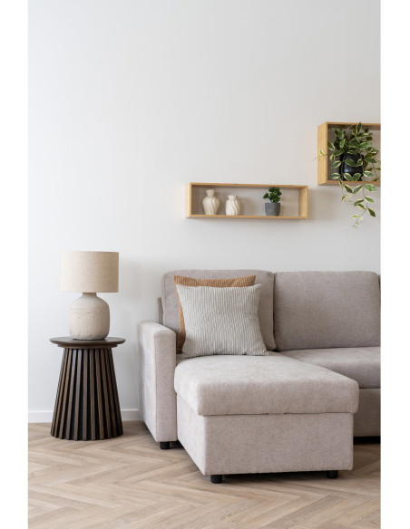 Coussin moderne Carré 45x45 Velours côtelé Sable Kobe 