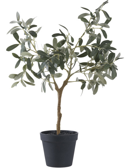 Arbre artificiel réaliste Olivier Hauteur 61 cm Plastique Vert Noir 