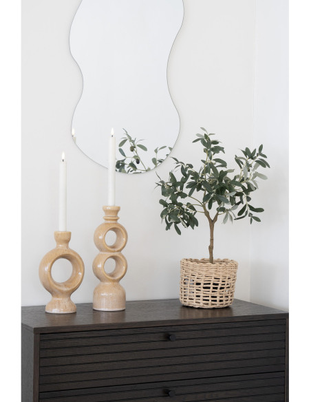 Arbre artificiel réaliste Olivier Hauteur 61 cm Plastique Vert Noir 